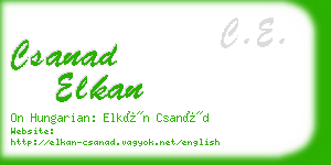 csanad elkan business card